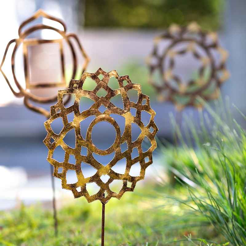 Chakra Symbol Garden and Planter Metal Stake